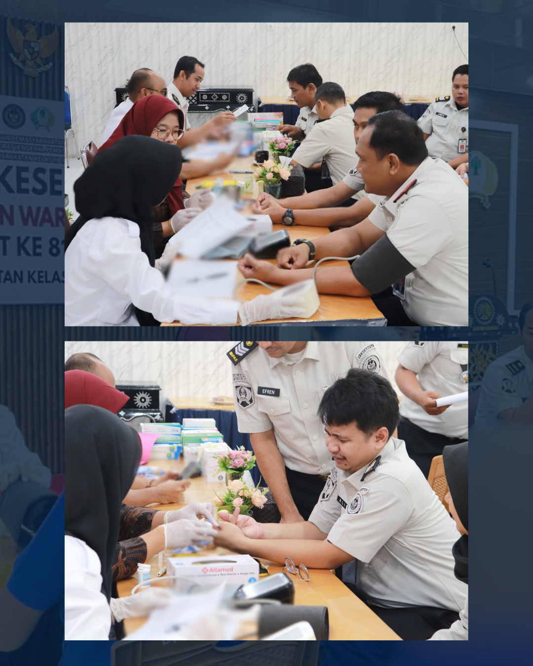 Semarak Kemerdekaan, Lapas Pasir Pangarayan Bersinergi dengan Puskesmas Rambah Gelar Pemeriksaan Kesehatan Gratis