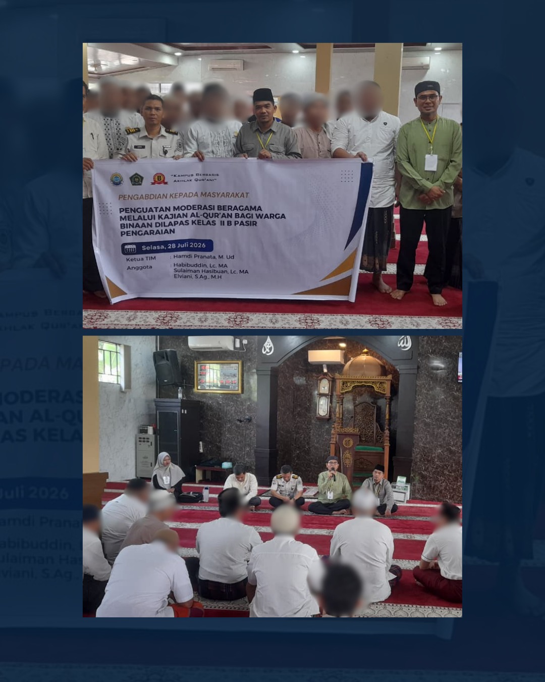 Penguatan Moderasi Beragama di Lapas Pasir Pangarayan, ISQ Syekh Ibrahim Hadirkan Kajian Al-Qur'an